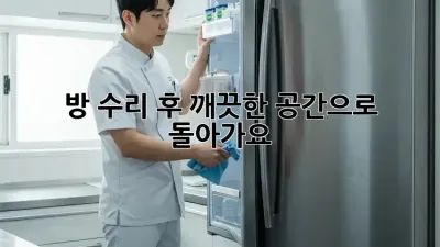 방 수리 후, 깨끗한 공간으로 돌아가요! ✨