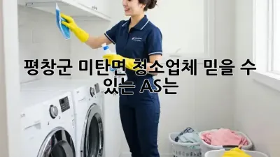 평창군 미탄면 청소업체, 믿을 수 있는 A/S는?